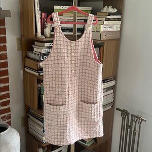 Pink and White Checkered Sleeveless Dress